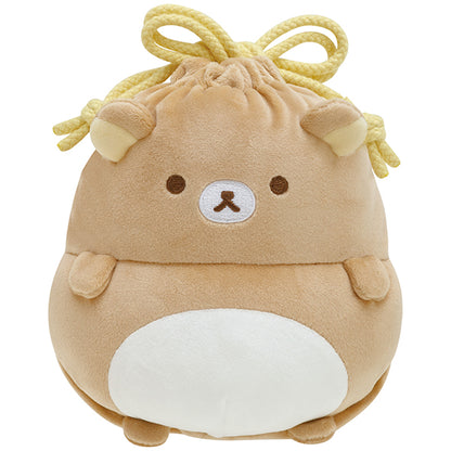 San-X Rilakkuma Drawstring bag Rilakkuma from Pompoko Kyumugurumi San-X Japan