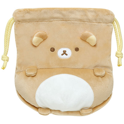 San-X Rilakkuma Drawstring bag Rilakkuma from Pompoko Kyumugurumi San-X Japan