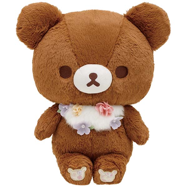 Rilakkuma Chairoi koguma Plush (M size) Height 27cm Kori-Kogu Flower Teatime Theme from San-X Japan