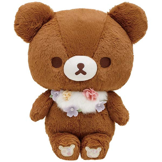 Rilakkuma Chairoi koguma Plush (M size) Height 27cm Kori-Kogu Flower Teatime Theme from San-X Japan