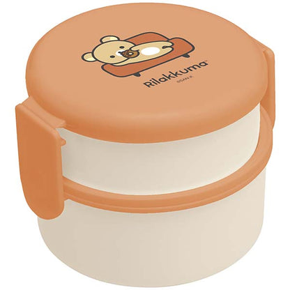 San-X Rilakkuma Round Lunch Box 2layer comes with Fork San-X Japan
