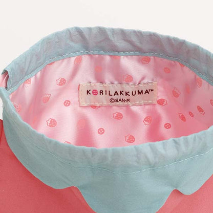 San-X Rilakkuma Strawberry Drawstring Bag from 'Korilakkuma's Strawberry Day!' Theme San-X Japan