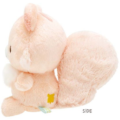 San-X Rilakkuma Sakuara-no korisu (Pink Squirrel) S size Plush from Minna-de Mampuku MakuMaku Theme San-X Japan