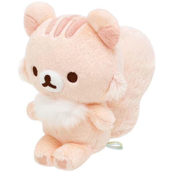 San-X Rilakkuma Sakuara-no korisu (Pink Squirrel) S size Plush from Minna-de Mampuku MakuMaku Theme San-X Japan