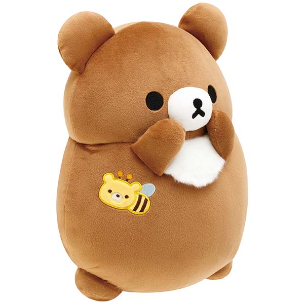San-X Rilakkuma Chairoi koguma PukuPuku Plush Mochi Touching from Minna-de Mampuku MakuMaku Theme San-X Japan Height 28cm approx
