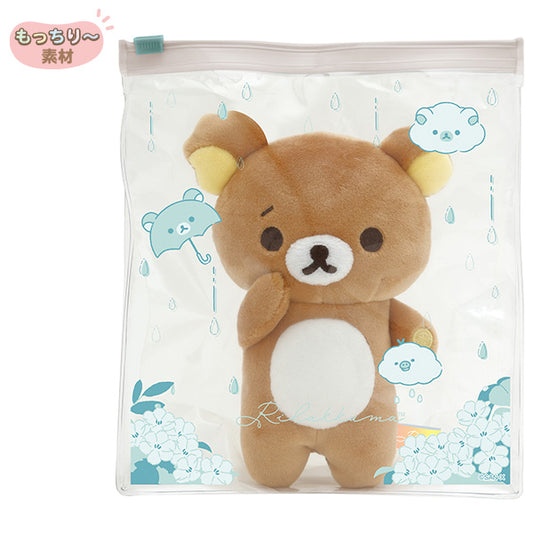 San-X Rilakkuma Rilakkuma Plush comes with transparent pouch from Ame nochi Hare Rilakkuma Theme San-X Japan