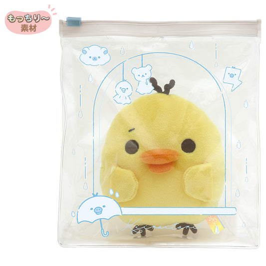 San-X Rilakkuma Kiiroitori Plush comes with transparent pouch from Ame nochi Hare Rilakkuma Theme San-X Japan