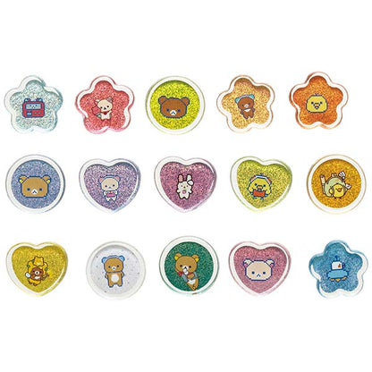 San-X Rilakkuma Gaming Rilakkuma Theme Seal Bits Acrylic Flake stickers San-X Japan
