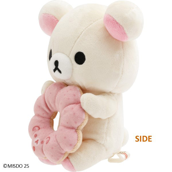 San-X Korilakkuma Donut MakuMaku Plush Strawberry Pondy Ring Donut from mister donut theme San-X Japan