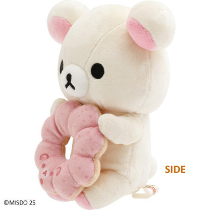San-X Korilakkuma Donut MakuMaku Plush Strawberry Pondy Ring Donut from mister donut theme San-X Japan
