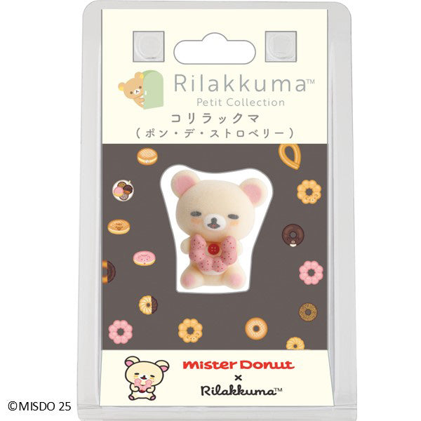 San-X Rilakkuma Petit Collection Korilakkuma Strawberry Pondy Ring Donut from mister donut theme San-X Japan