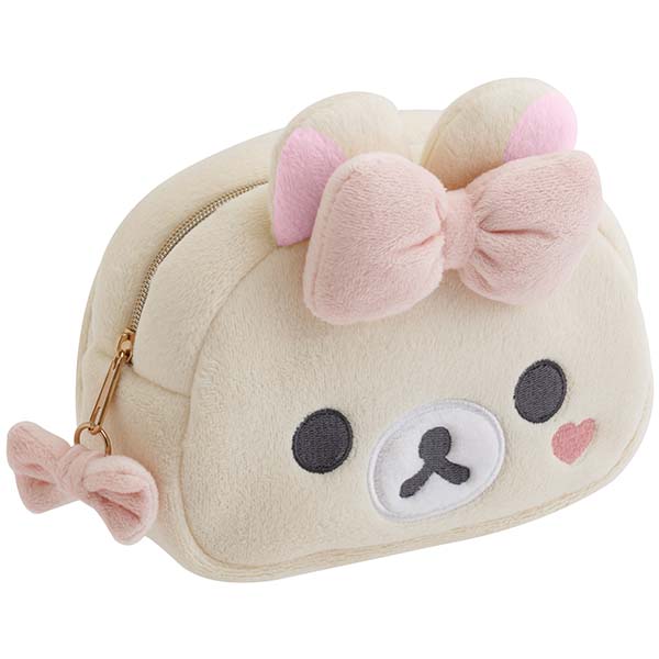 San-X Korilakkuma Plush Case/ Pouch comes with mirror Makeup Rilakkuma theme from San-X Japan
