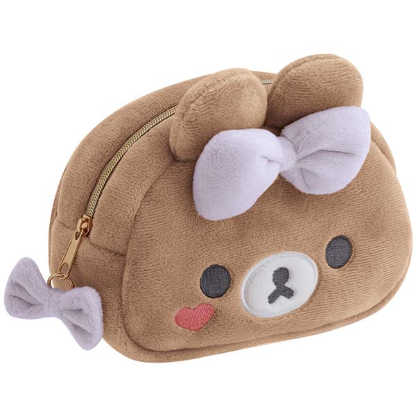 San-X Chairoi koguma Plush Case/ Pouch comes with mirror Makeup Rilakkuma theme from San-X Japan