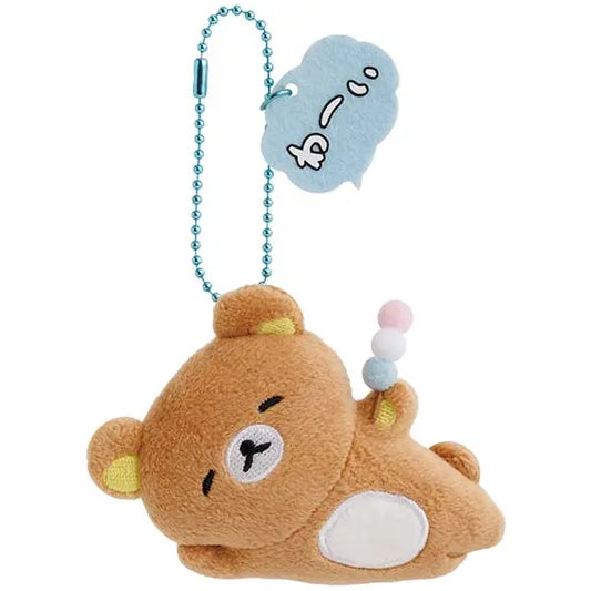 San-X Rilakkuma Plush Keychain Badge Yuruyuru Pokapoka Theme from San-X Japan
