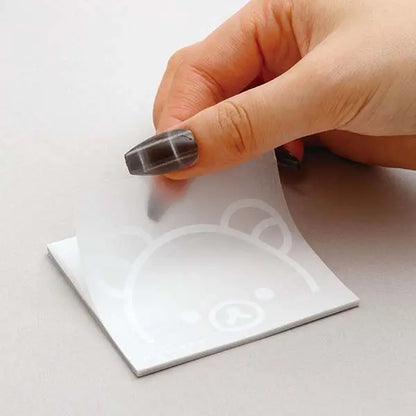 San-X Rilakkuma Sticky Notes (Tracing Paper) Style A, New Basic Rilakkuma Monochrome theme from San-X Japan