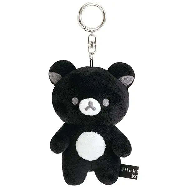 San-X Rilakkuma Rilakkuma Plush Keychain Basic Rilakkuma Monochrome theme from San-X Japan