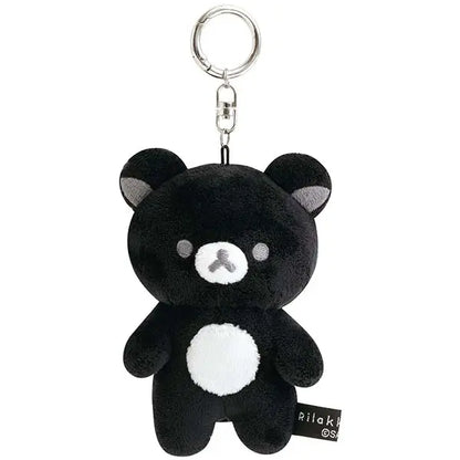 San-X Rilakkuma Rilakkuma Plush Keychain Basic Rilakkuma Monochrome theme from San-X Japan
