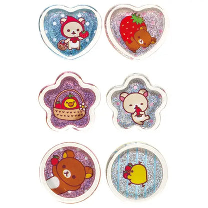 San-X Rilakkuma Strawberry Theme Seal Bits Acrylic Flake stickers San-X Japan