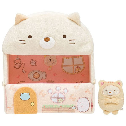 San-X Sumikko gurashi Neko House Plush comes with Tenori Plush PokaPoka Neko-Biyori theme from San-X Japan