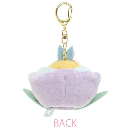 San-X Sumikko gurashi Plush Keychain Ebi furai , Aji furai from 'Flower garden of Zassou & Fairies' theme San-X Japan