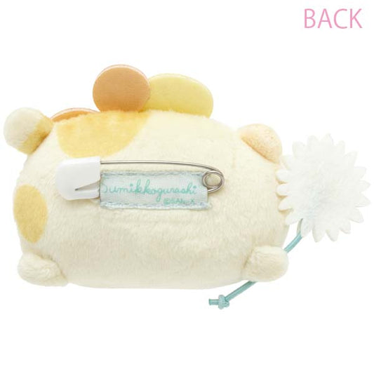 San-X Sumikko gurashi Neko Plush badge Zassou & Fairies Flower garden theme from San-X Japan
