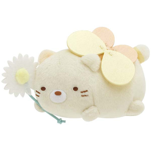San-X Sumikko gurashi Neko Plush badge Zassou & Fairies Flower garden theme from San-X Japan