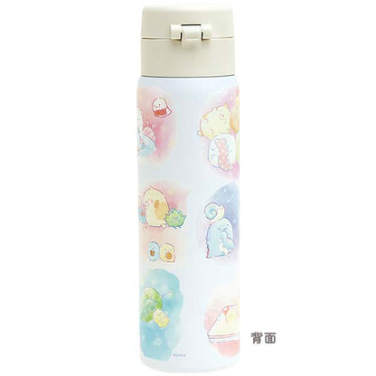 Sumikko gurashi 480ml Stainless Bottle Keep Cool and Warm Bottle from 'Day after day we have fun in the corner' theme San-X Japan
