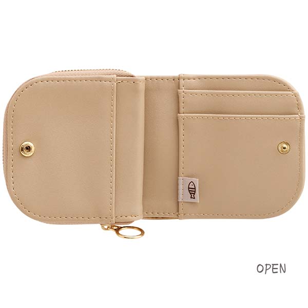 San-X Sumikko gurashi Compact Wallet with Sagara-Embroidery Tokage & Neko San-X Japan