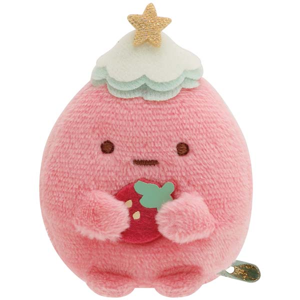 San-X Sumikko gurashi Tenori Plush Set of Strawberry Tapioca and Shortcake from Strawberry Christmas Theme 2023 San-X Japan