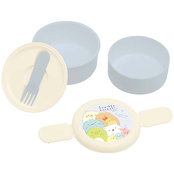 San-X Sumikko gurashi Round Lunch Box 2layers comes with Fork San-X Japan