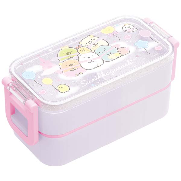 San-X Sumikko gurashi Lunch Box 2layer comes with Chopsticks Pink San-X Japan