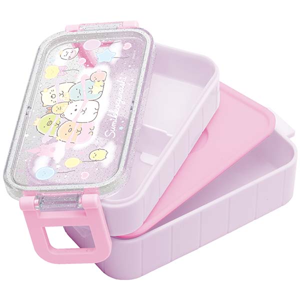 San-X Sumikko gurashi Lunch Box 2layer comes with Chopsticks Pink San-X Japan