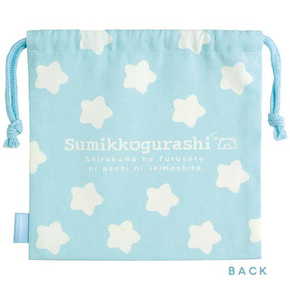 San-X Sumikko gurashi Furoshiki Mini Drawstring Bag from 'Shirokuma's Hometown' Theme San-X Japan