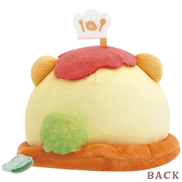 San-X Sumikko gurashi Scine Plush Set of Tenori Neko & Omelette rice Tanuki’s Manmaru Restaurant Theme from San-X Japan