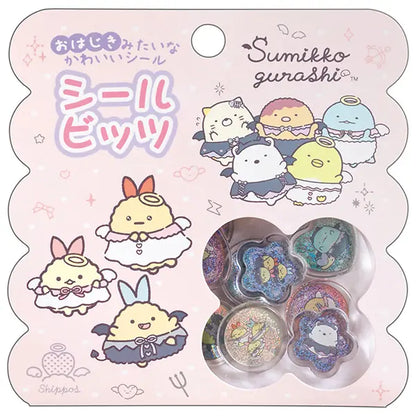San-X Sumikko gurashi Angel and Devil's Tails theme Seal Bits Acrylic Flake stickers San-X Japan