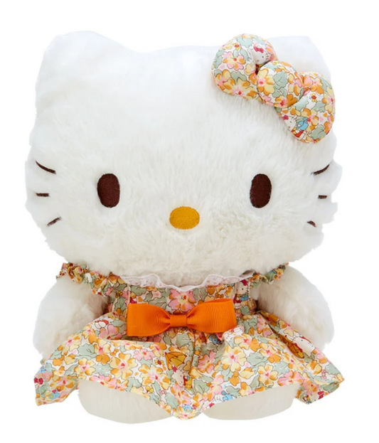 Sanrio Hello Kitty x Liberty Fabrics Collaboration Plush (YE) Height 24cm, approx, Sanrio Direct from Japan