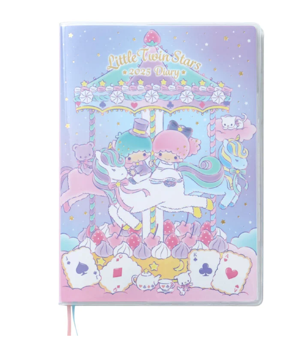 Sanrio Little Twin Stars B6 Diary 2025 Monthly & Weekly Schedule book Planner Direct from Japan
