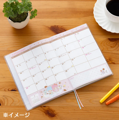 Sanrio Little Twin Stars B6 Diary 2025 Monthly & Weekly Schedule book Planner Direct from Japan