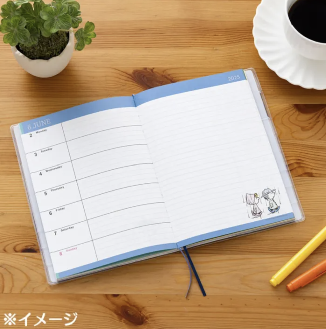 Sanrio Peanuts SNOOPY B6 Diary 2025 Monthly & Weekly Schedule book Planner Direct from Japan
