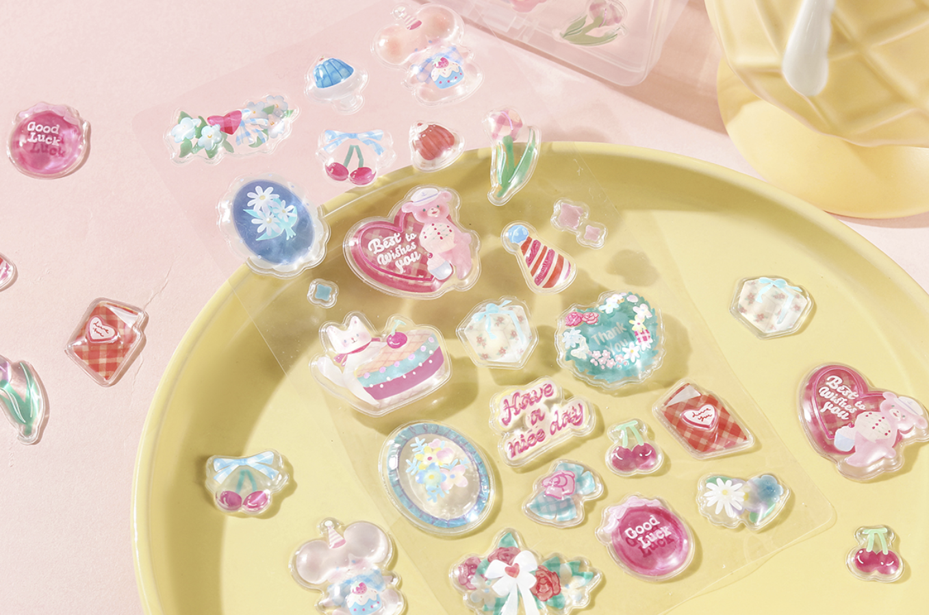 Kyururun 3D Sticker 3styles Fluffy Animals/ Merci/ Marine Life from BGM