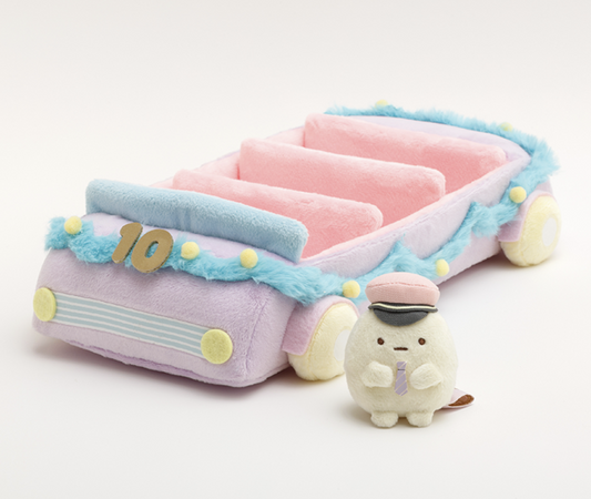 Sumikko gurashi Scene Plush Limousine and the driver Tapioca Tenori Plush from 10th Anniversary !  Limited edition from San-X Japan