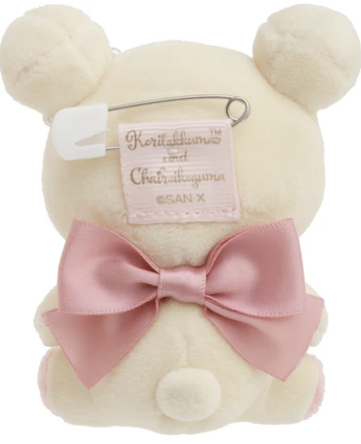 Korilakkuma Plush Badge Korikogu's Jewel Cherry theme Rilanowa from San-X Japan