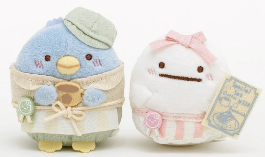 Sumikko gurashi Tenori Plush Set of Penguin genuine and Obake  Sumikko Marche theme Limited Edition from San-X Japan