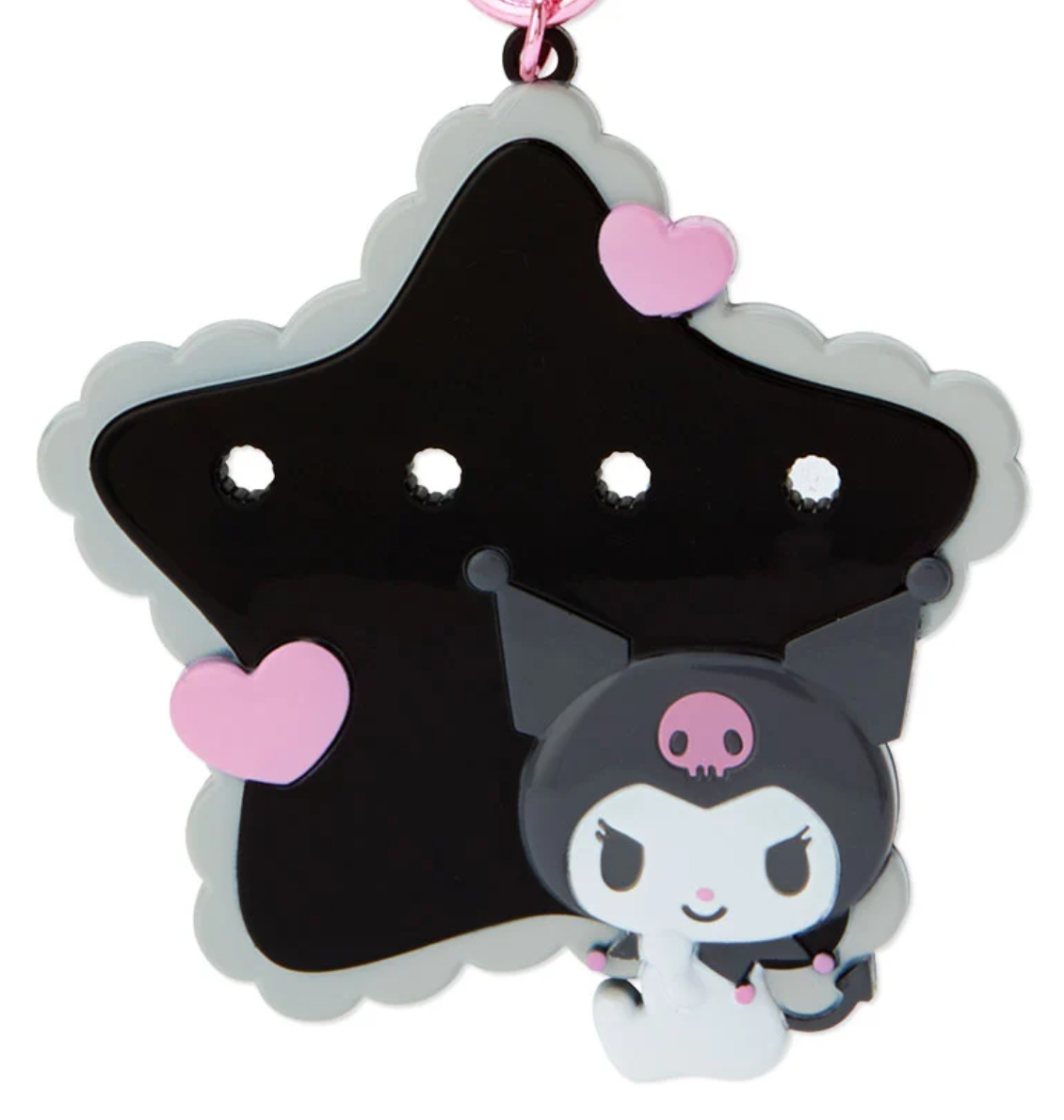 Sanrio Customize Keychain 'My Pachirun' Kuromi (4 holes) Direct from Japan