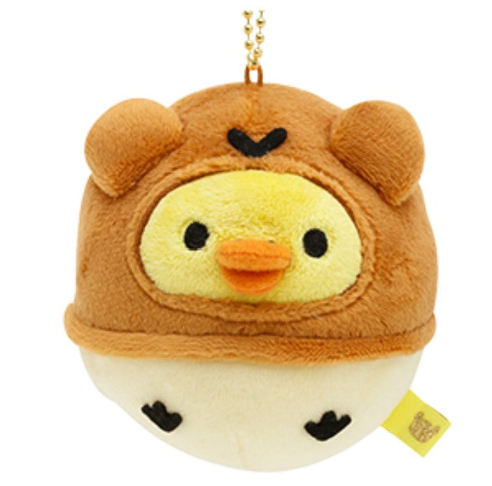 Rilakkuma Kiiroitori Plush Keychain Plush Kiiroitori Castella Ball from Dagashi Theme San-X Japan