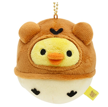 Rilakkuma Kiiroitori Plush Keychain Plush Kiiroitori Castella Ball from Dagashi Theme San-X Japan