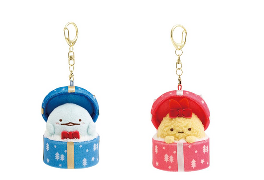 San-X Sumikko guashi Plush Keychain Tokage/ Ebifurai no shippo Christmas Plush Keychain 2024 San-X Japan