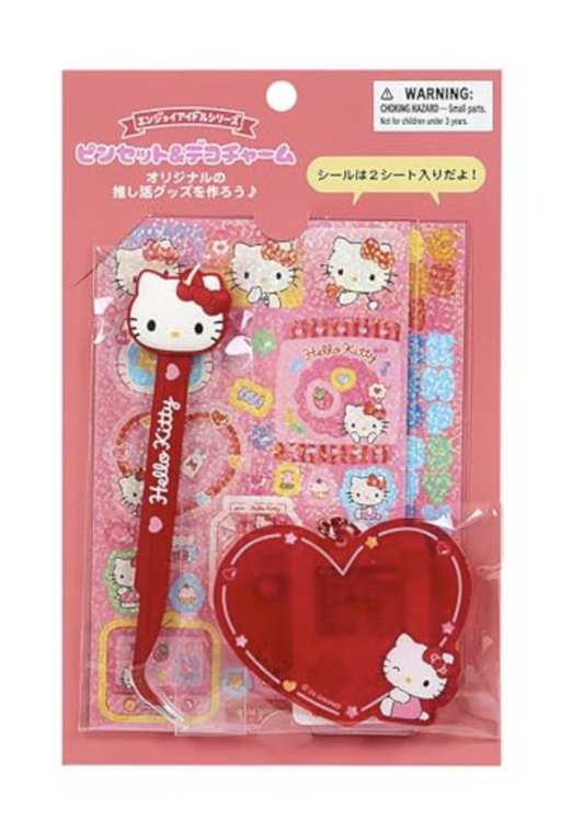 Sanrio Hello Kitty Decorating Kit Pinset/ Sticker/ Charm Sanrio Japan