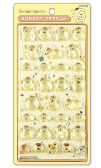 Bonbon Drop Sticker Pom Pom Purin 3D Epoxy Resin Sticker