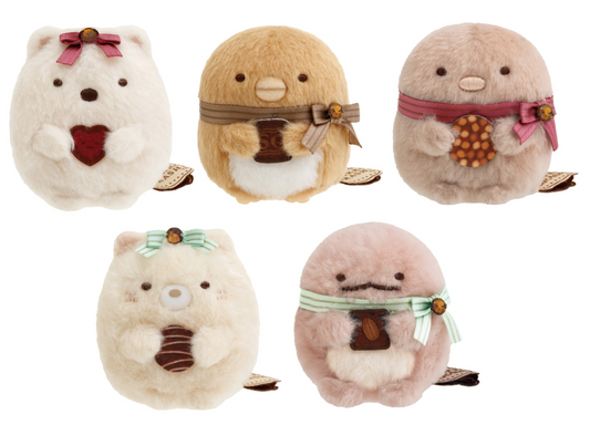 Sumikko gurashi Tenori Plush Chocolate Color Image from Chocolate Fair at Sumikko Cafe Theme San-X Japan